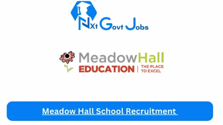 Meadow Hall School Recruitment 2024 Submit @meadowhalleducation.org Career Portal